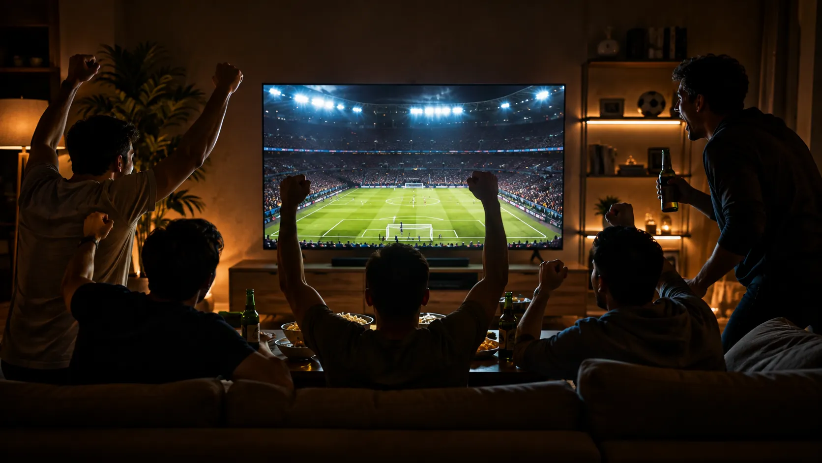 Home network setup showing Ethernet cable connection between router and streaming device to eliminate IPTV buffering and improve stream stability